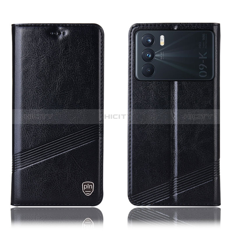 Funda de Cuero Cartera con Soporte Carcasa H09P para Oppo K9 Pro 5G Negro