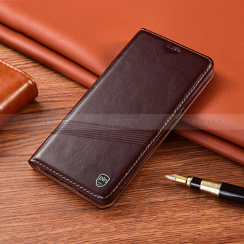 Funda de Cuero Cartera con Soporte Carcasa H09P para Xiaomi Mi 10i 5G Marron