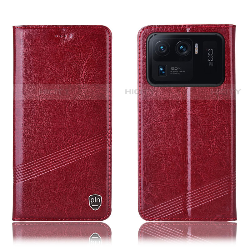 Funda de Cuero Cartera con Soporte Carcasa H09P para Xiaomi Mi 11 Ultra 5G Rojo