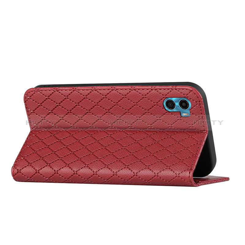 Funda de Cuero Cartera con Soporte Carcasa H09X para Motorola Moto E22S