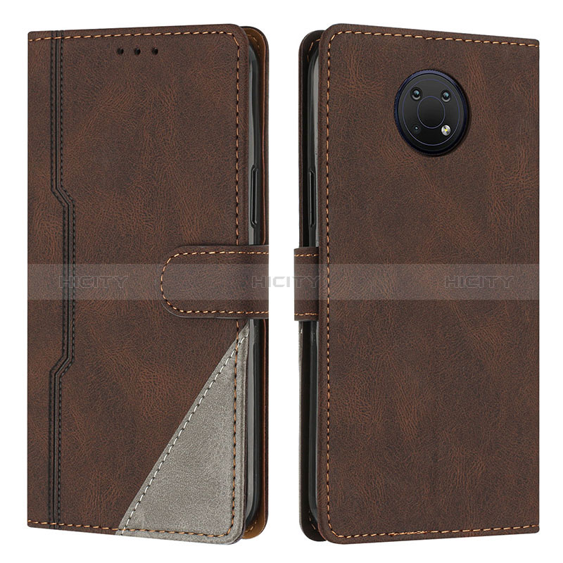 Funda de Cuero Cartera con Soporte Carcasa H09X para Nokia G30 Marron