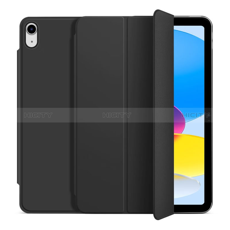 Funda de Cuero Cartera con Soporte Carcasa H10 para Apple iPad 10.9 (2022) Negro