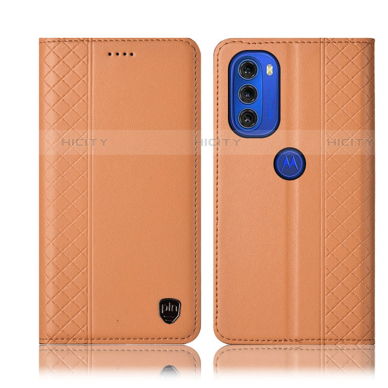 Funda de Cuero Cartera con Soporte Carcasa H10P para Motorola Moto G51 5G