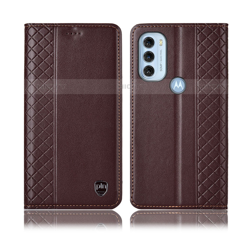 Funda de Cuero Cartera con Soporte Carcasa H10P para Motorola Moto G71 5G