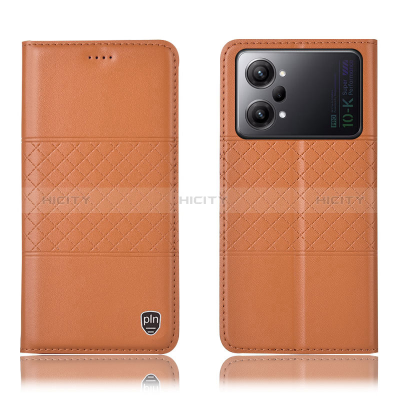 Funda de Cuero Cartera con Soporte Carcasa H10P para Oppo K10 Pro 5G Naranja