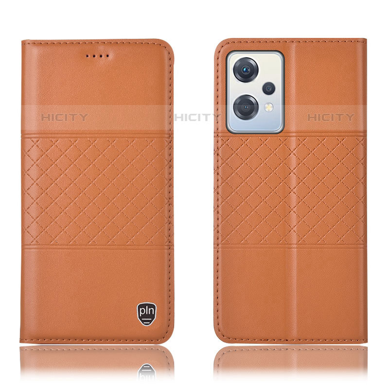 Funda de Cuero Cartera con Soporte Carcasa H10P para Oppo K10X 5G Naranja