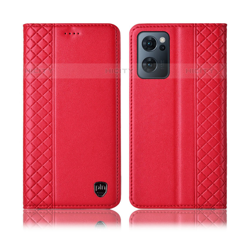 Funda de Cuero Cartera con Soporte Carcasa H10P para Oppo Reno7 5G