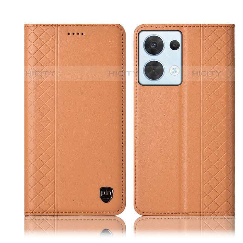 Funda de Cuero Cartera con Soporte Carcasa H10P para Oppo Reno8 5G