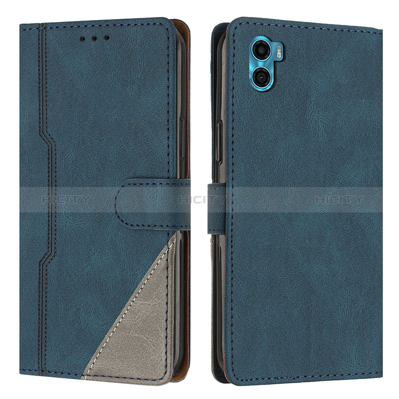 Funda de Cuero Cartera con Soporte Carcasa H10X para Motorola Moto E22S