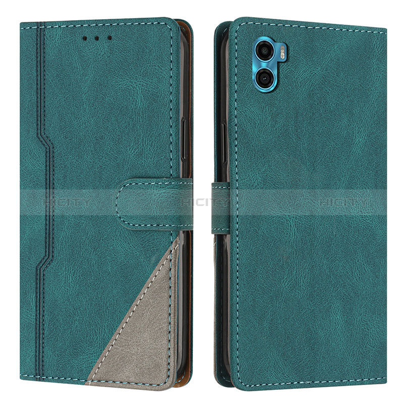 Funda de Cuero Cartera con Soporte Carcasa H10X para Motorola Moto E22S