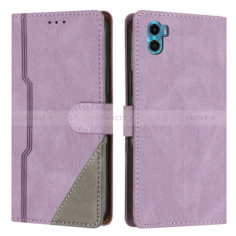 Funda de Cuero Cartera con Soporte Carcasa H10X para Motorola Moto E22S