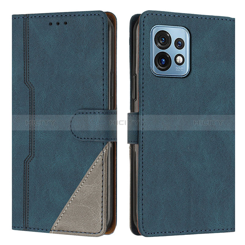 Funda de Cuero Cartera con Soporte Carcasa H10X para Motorola Moto Edge 40 Pro 5G Azul