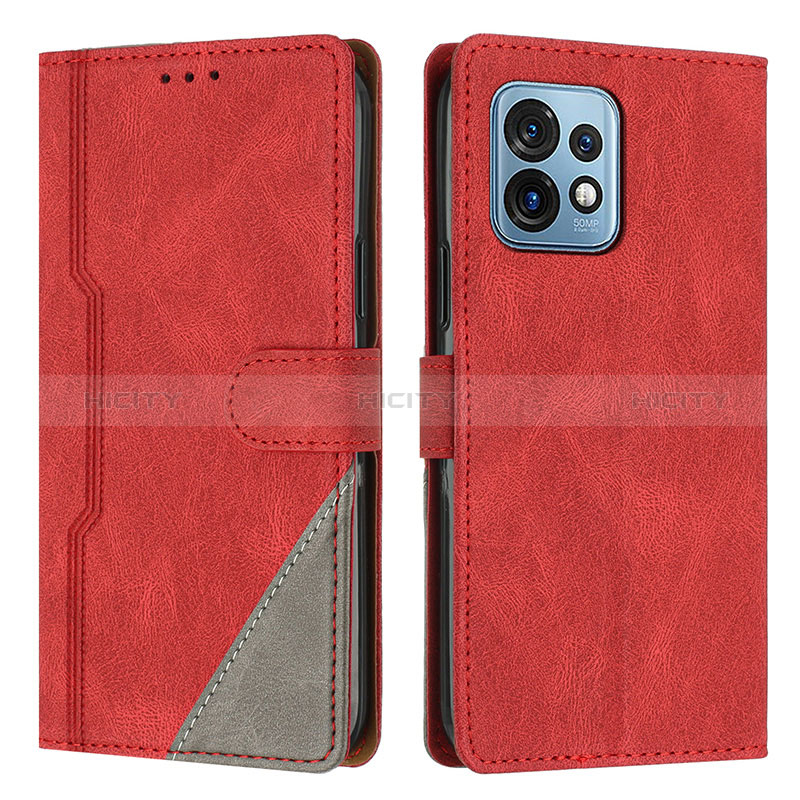 Funda de Cuero Cartera con Soporte Carcasa H10X para Motorola Moto Edge Plus (2023) 5G Rojo