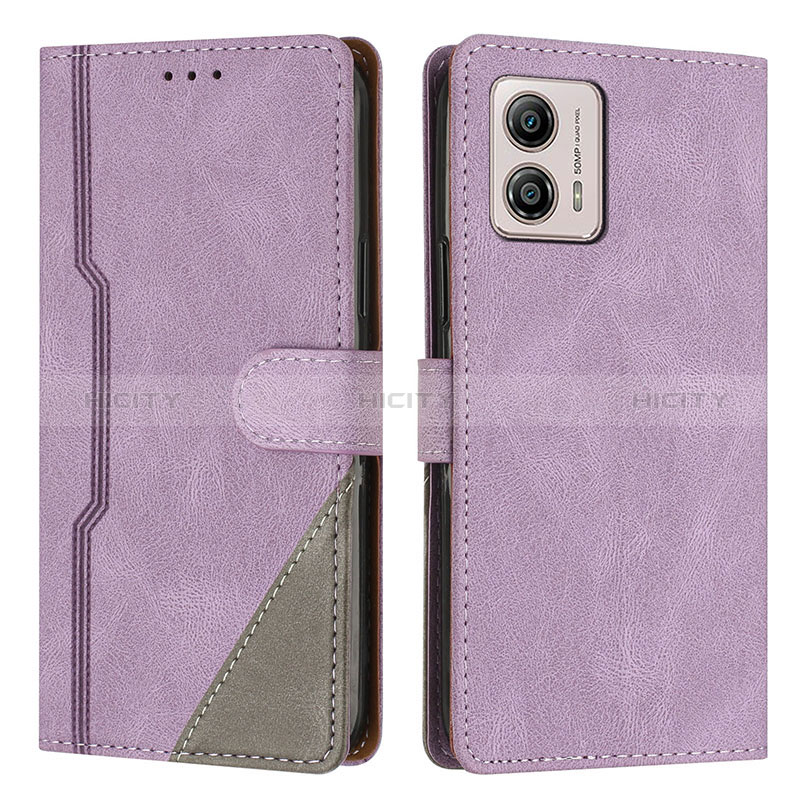 Funda de Cuero Cartera con Soporte Carcasa H10X para Motorola Moto G53 5G