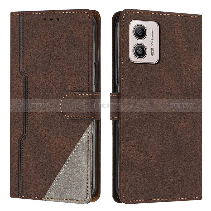 Funda de Cuero Cartera con Soporte Carcasa H10X para Motorola Moto G53y 5G