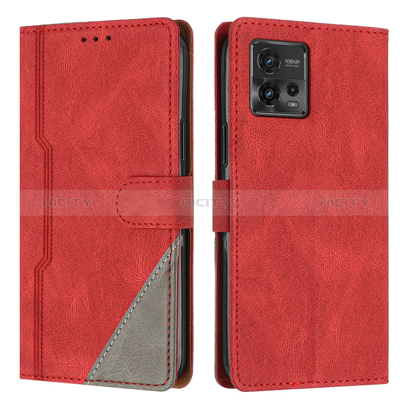 Funda de Cuero Cartera con Soporte Carcasa H10X para Motorola Moto G72