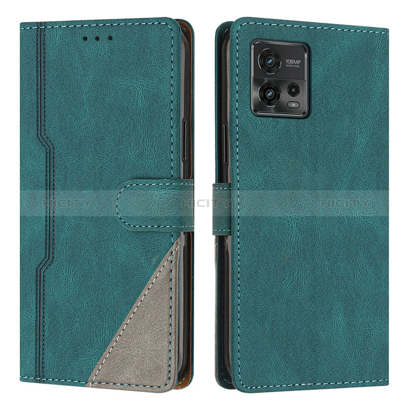 Funda de Cuero Cartera con Soporte Carcasa H10X para Motorola Moto G72