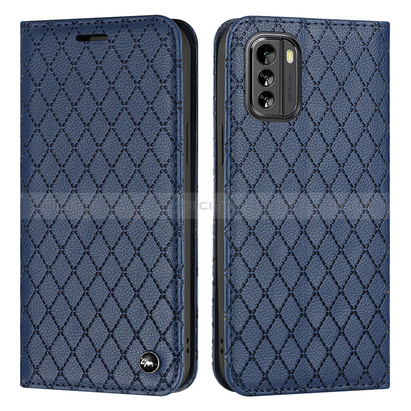 Funda de Cuero Cartera con Soporte Carcasa H10X para Nokia G60 5G Azul