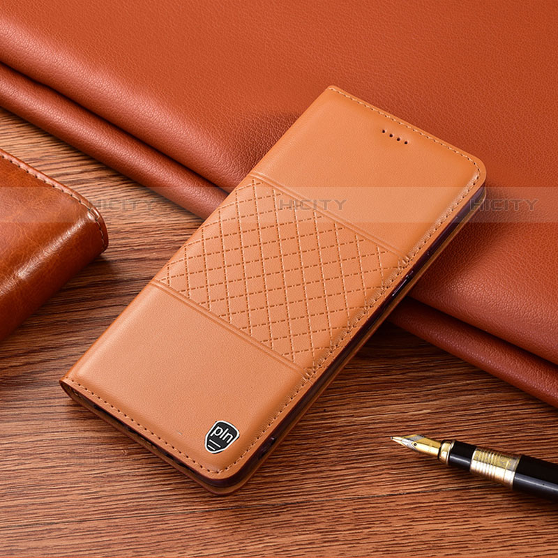 Funda de Cuero Cartera con Soporte Carcasa H11P para Motorola Moto G20 Naranja