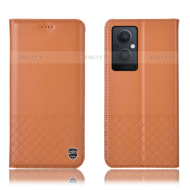 Funda de Cuero Cartera con Soporte Carcasa H11P para OnePlus Nord N20 5G Naranja