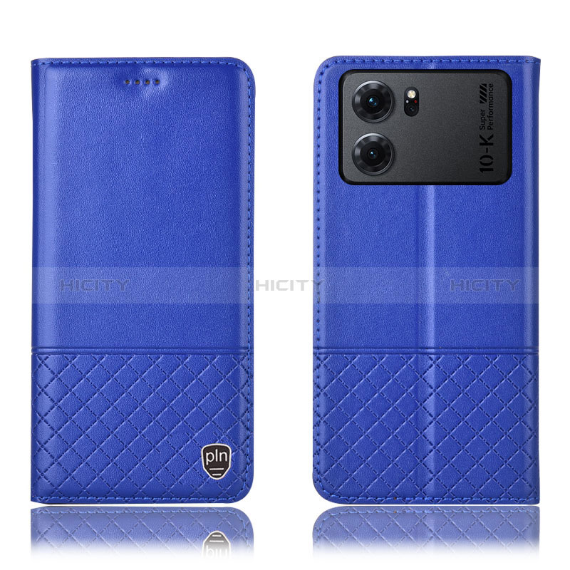 Funda de Cuero Cartera con Soporte Carcasa H11P para Oppo K10 5G Azul