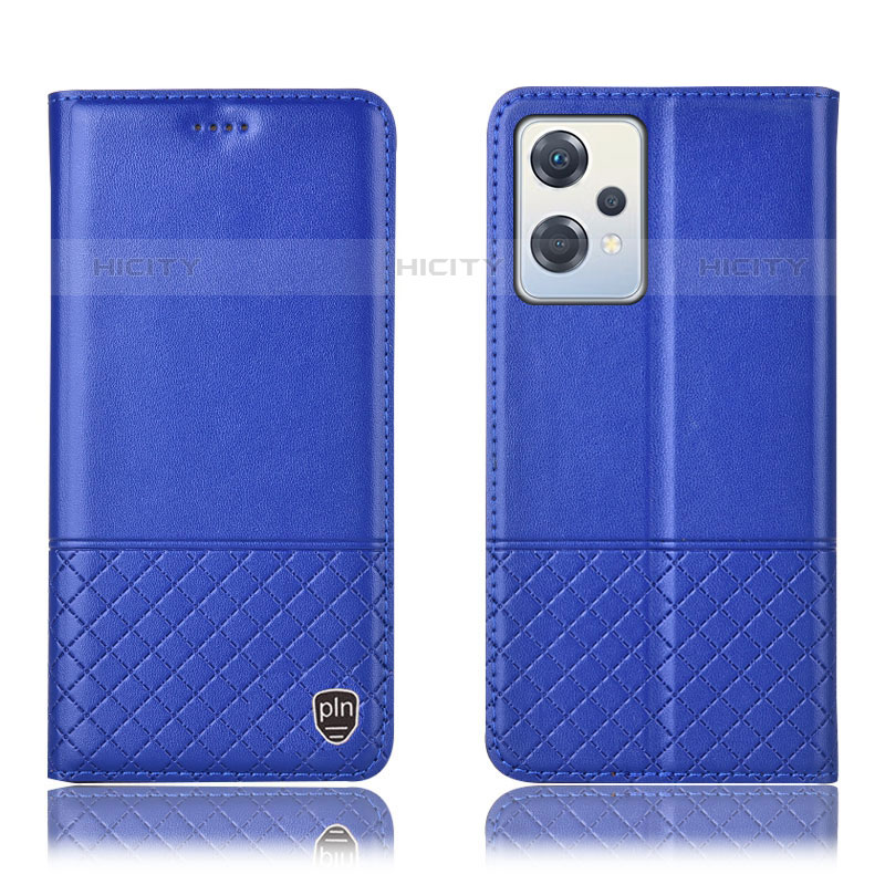 Funda de Cuero Cartera con Soporte Carcasa H11P para Oppo K10X 5G Azul