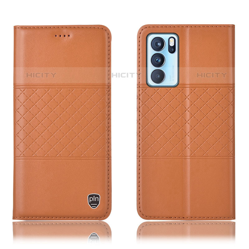 Funda de Cuero Cartera con Soporte Carcasa H11P para Oppo Reno6 Pro 5G India