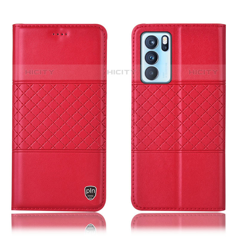 Funda de Cuero Cartera con Soporte Carcasa H11P para Oppo Reno6 Pro 5G India