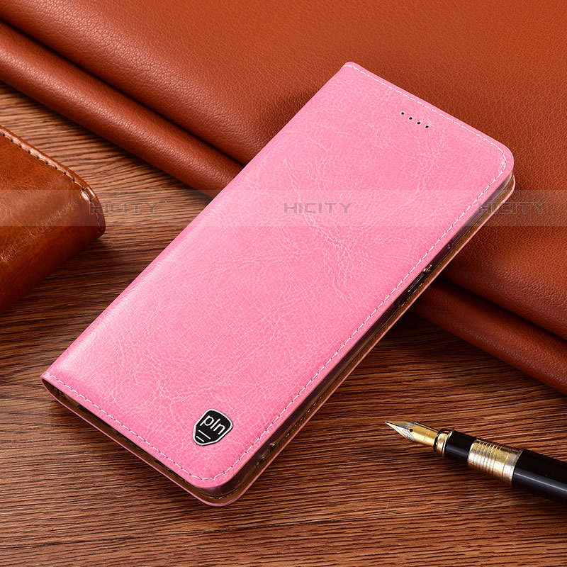 Funda de Cuero Cartera con Soporte Carcasa H11P para Samsung Galaxy S22 5G Oro Rosa