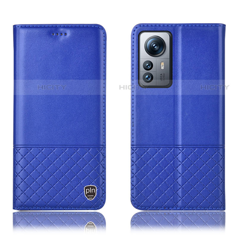 Funda de Cuero Cartera con Soporte Carcasa H11P para Xiaomi Mi 12S Pro 5G Azul