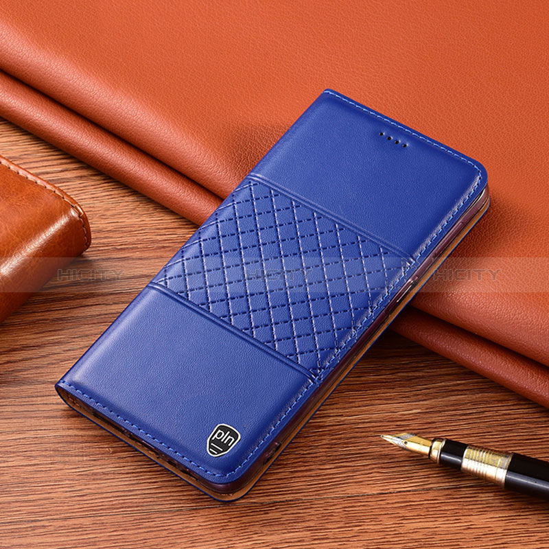 Funda de Cuero Cartera con Soporte Carcasa H11P para Xiaomi Redmi Note 11 4G (2021) Azul