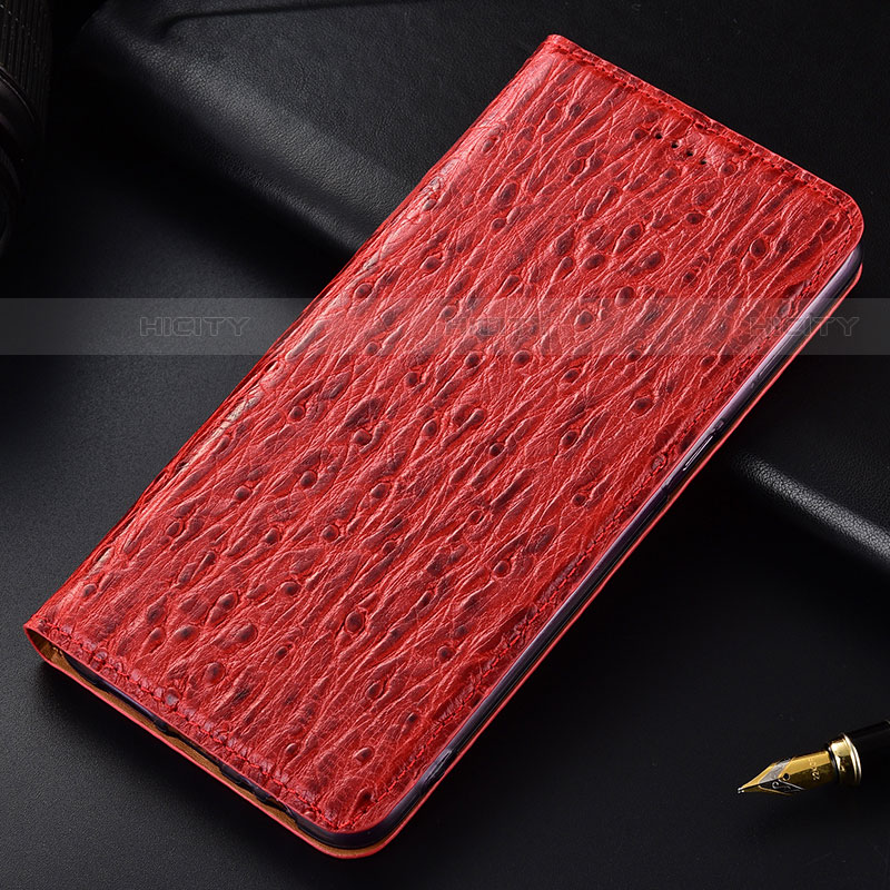 Funda de Cuero Cartera con Soporte Carcasa H15P para Motorola Moto Edge S Pro 5G Rojo