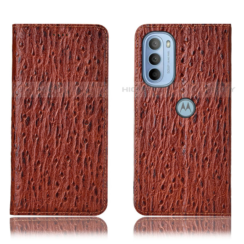 Funda de Cuero Cartera con Soporte Carcasa H15P para Motorola Moto G41