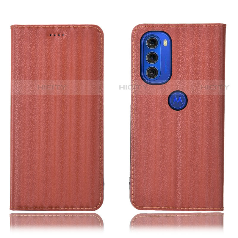 Funda de Cuero Cartera con Soporte Carcasa H15P para Motorola Moto G51 5G