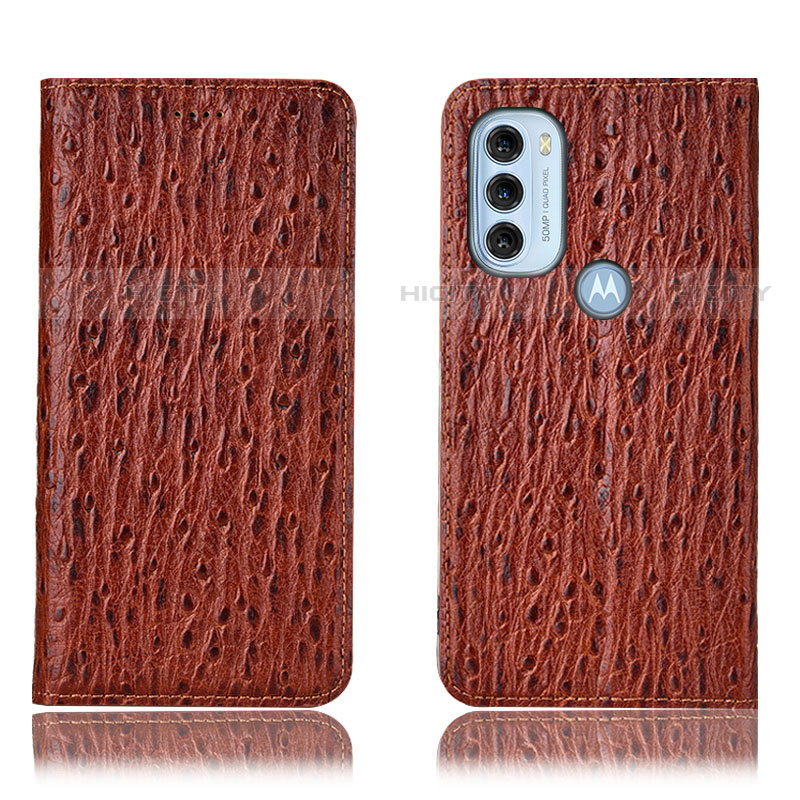 Funda de Cuero Cartera con Soporte Carcasa H15P para Motorola Moto G71 5G