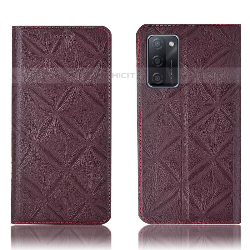 Funda de Cuero Cartera con Soporte Carcasa H15P para Oppo A55S 5G