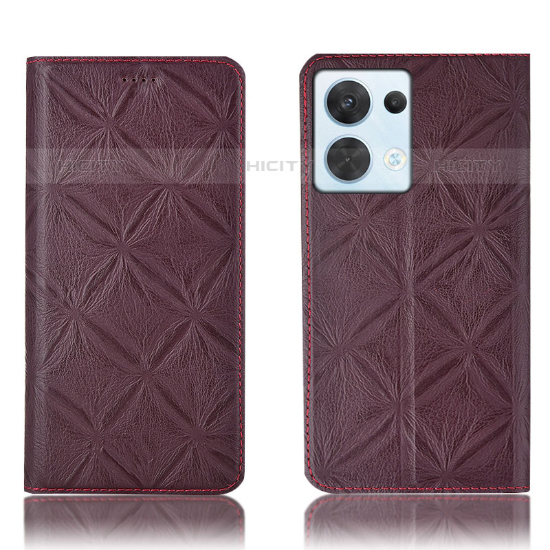 Funda de Cuero Cartera con Soporte Carcasa H15P para Oppo Reno8 5G