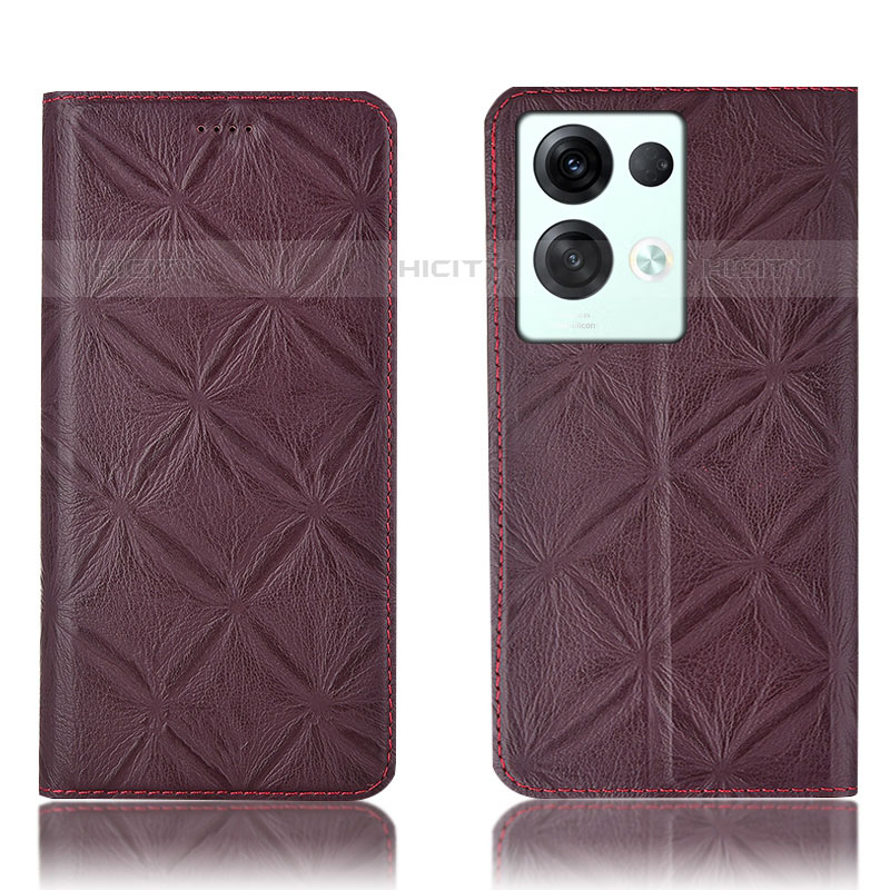 Funda de Cuero Cartera con Soporte Carcasa H15P para Oppo Reno8 Pro 5G