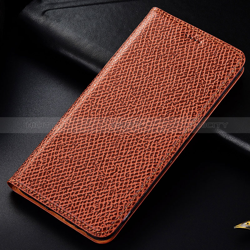 Funda de Cuero Cartera con Soporte Carcasa H15P para Samsung Galaxy A20s Marron