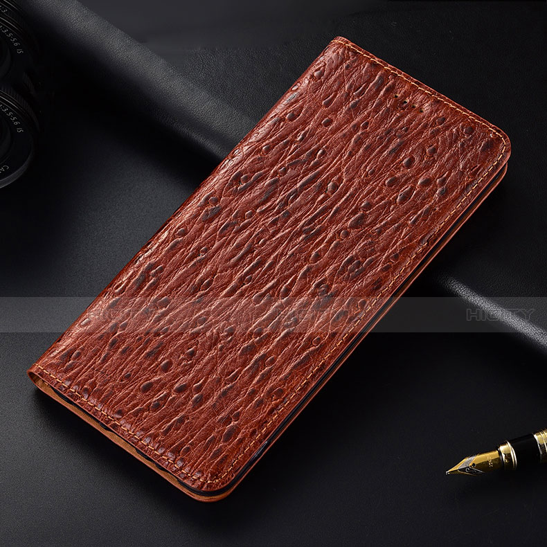 Funda de Cuero Cartera con Soporte Carcasa H16 para Apple iPhone 13 Pro Max Marron