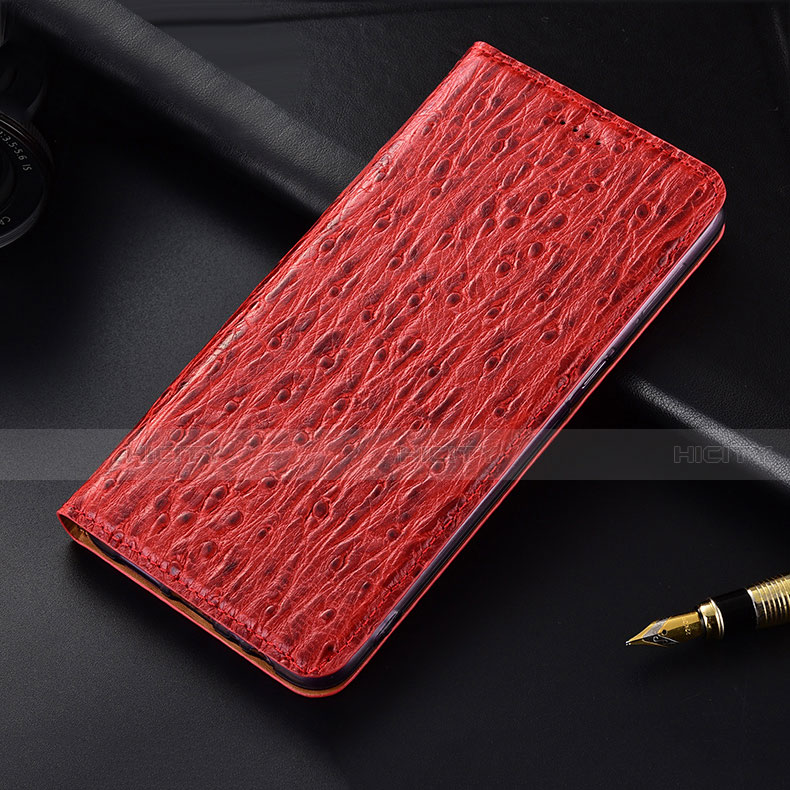 Funda de Cuero Cartera con Soporte Carcasa H16 para Apple iPhone 13 Pro Rojo