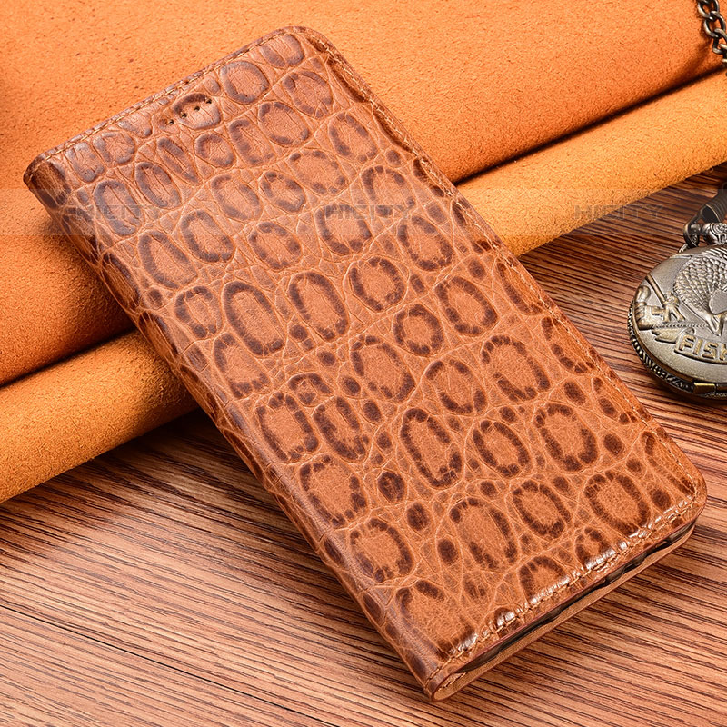 Funda de Cuero Cartera con Soporte Carcasa H16P para Google Pixel 7 5G Marron Claro