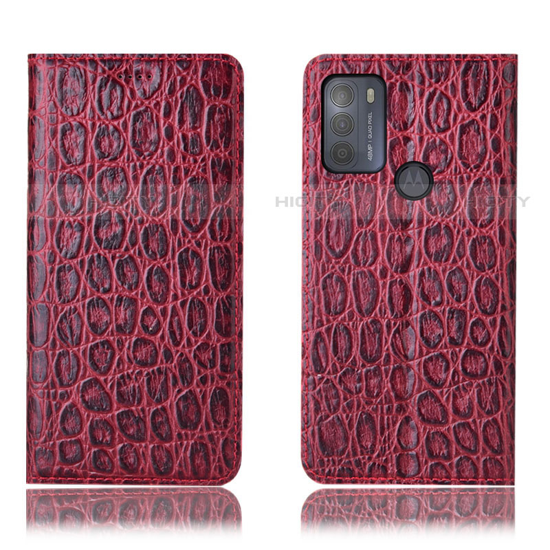 Funda de Cuero Cartera con Soporte Carcasa H16P para Motorola Moto G50