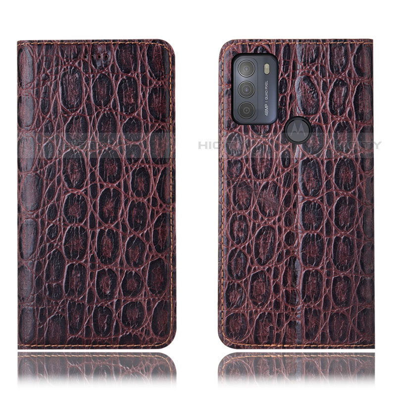 Funda de Cuero Cartera con Soporte Carcasa H16P para Motorola Moto G50