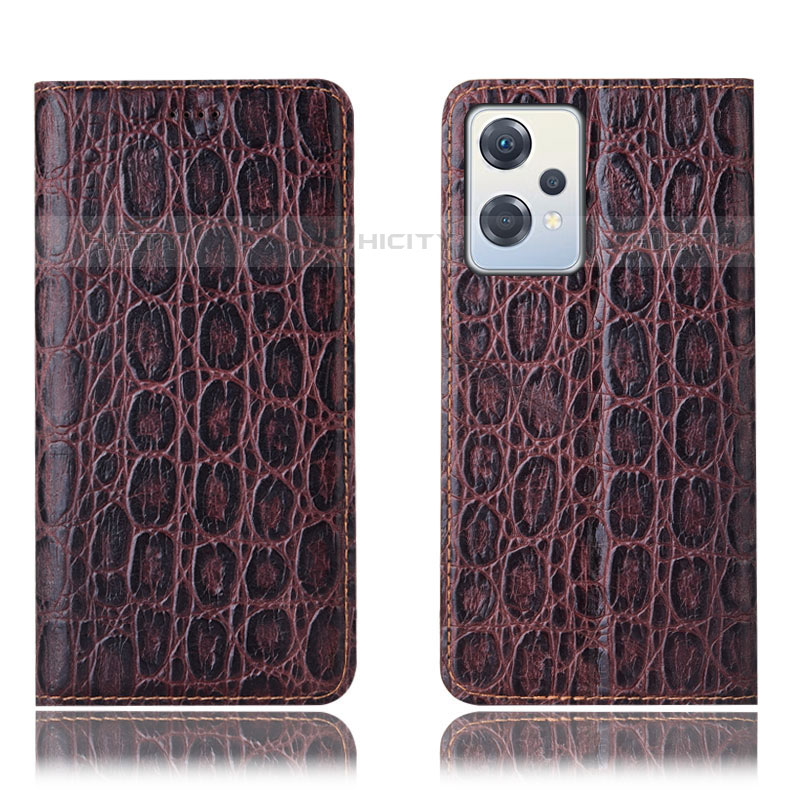 Funda de Cuero Cartera con Soporte Carcasa H16P para OnePlus Nord CE 2 Lite 5G Marron