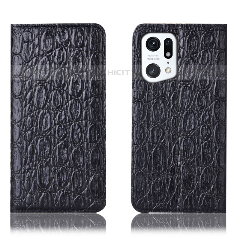 Funda de Cuero Cartera con Soporte Carcasa H16P para Oppo Find X5 Pro 5G