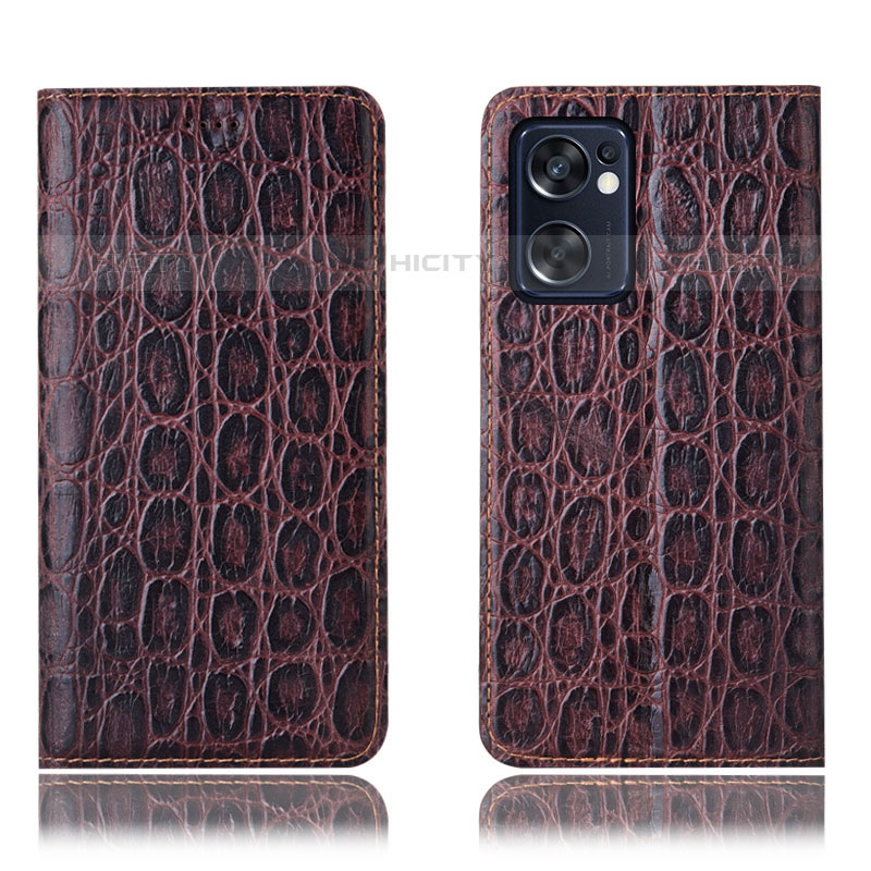 Funda de Cuero Cartera con Soporte Carcasa H16P para Oppo Reno7 SE 5G