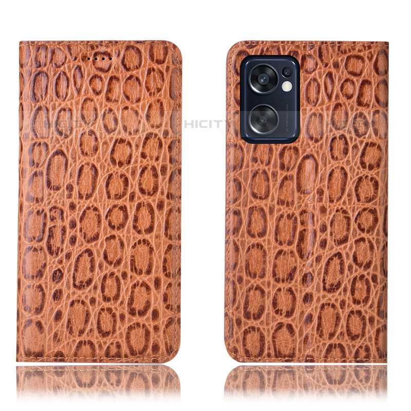 Funda de Cuero Cartera con Soporte Carcasa H16P para Oppo Reno7 SE 5G