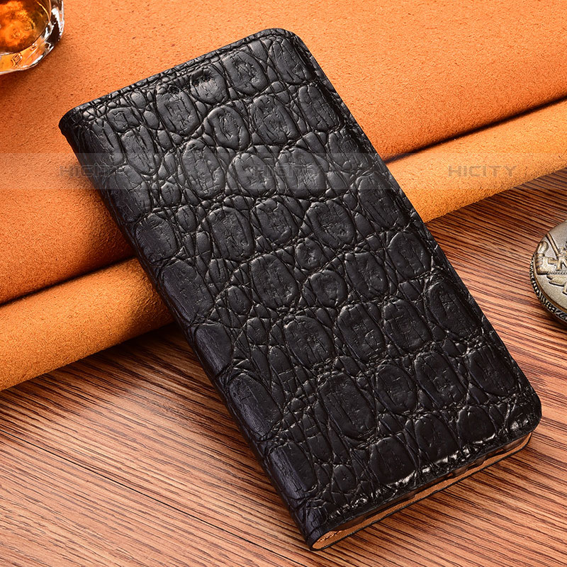 Funda de Cuero Cartera con Soporte Carcasa H16P para Samsung Galaxy A03 Negro