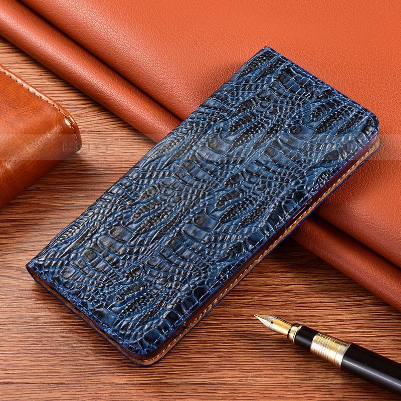 Funda de Cuero Cartera con Soporte Carcasa H17P para Motorola Moto Edge 20 Pro 5G Azul